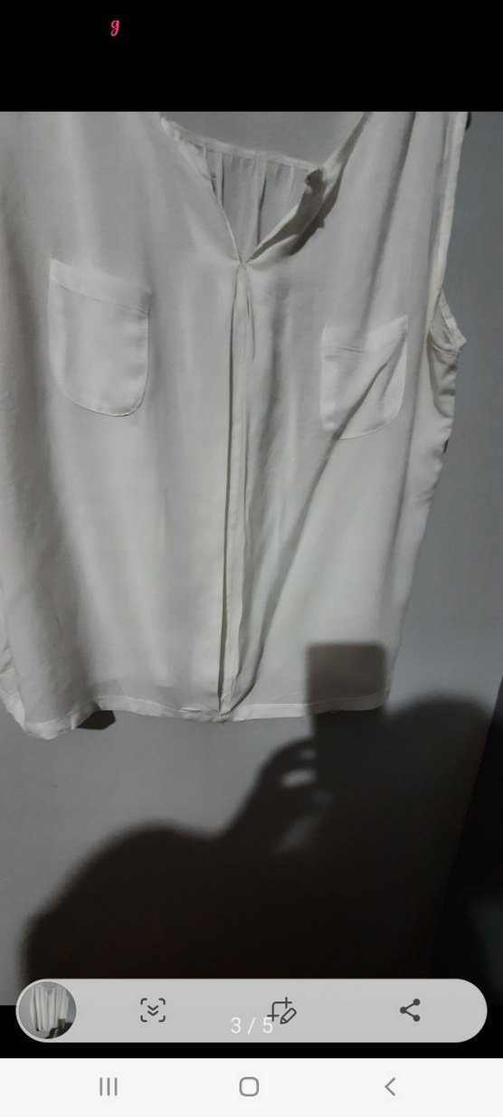 V Yaka Kolsuz Beyaz vual Bluz - Görsel 3
