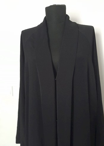 YURTDISI URUN SIYAH IPEK KREP FERACE ABAYA - Görsel 2