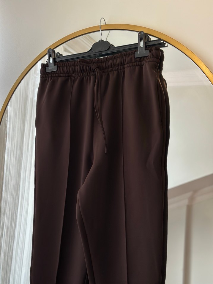 Kahverengi scuba havuç pantolon - Görsel 3