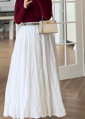 Ufak defolu kırışık etek - Görsel 2