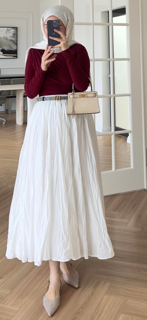 Ufak defolu kırışık etek - Görsel 2