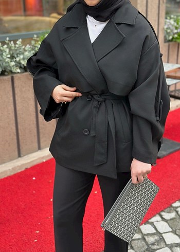 Premium kısa trenç - Görsel 2