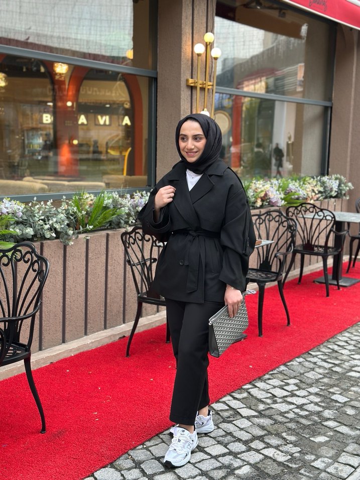 Premium kısa trenç - Görsel 3