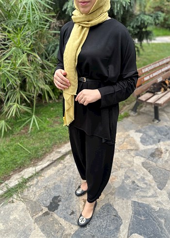 Zara Siyah Şalvar Kesim Kadın Takım