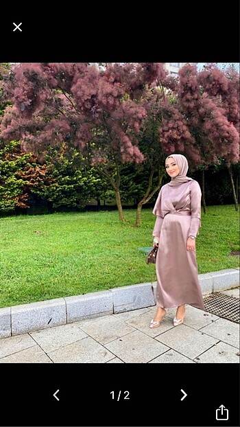Saten elbise özel tasarım