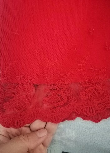6 Ay Beden kırmızı Renk Elbise, kostum, bebek elbise, gelinlik 