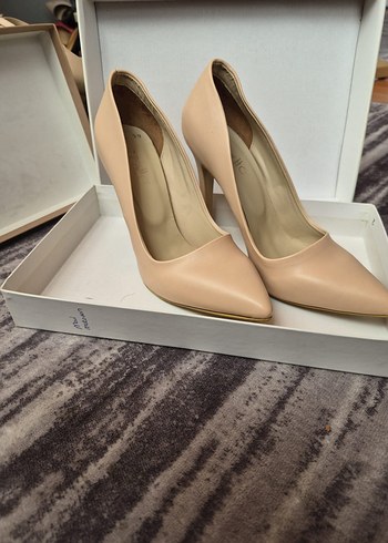 Bej Stiletto Topuklu Kadın Ayakkabı - Görsel 2