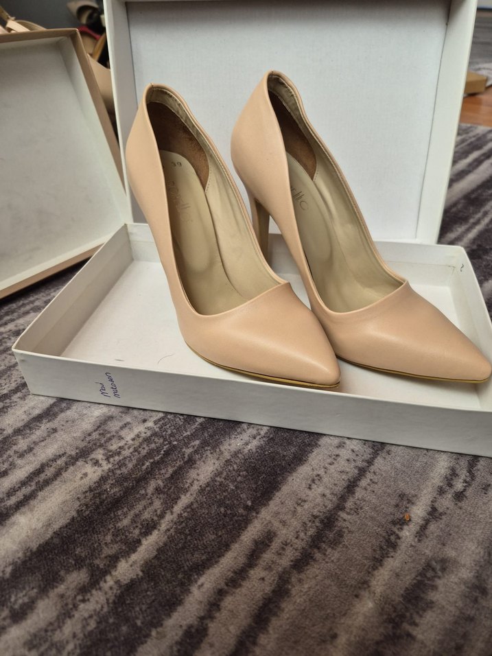 Bej Stiletto Topuklu Kadın Ayakkabı - Görsel 2