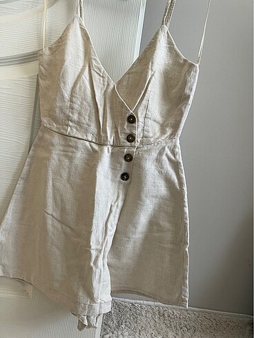 Shein keten şort tulum - Görsel 4