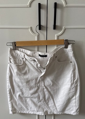 Beyaz Basic Mini Etek
