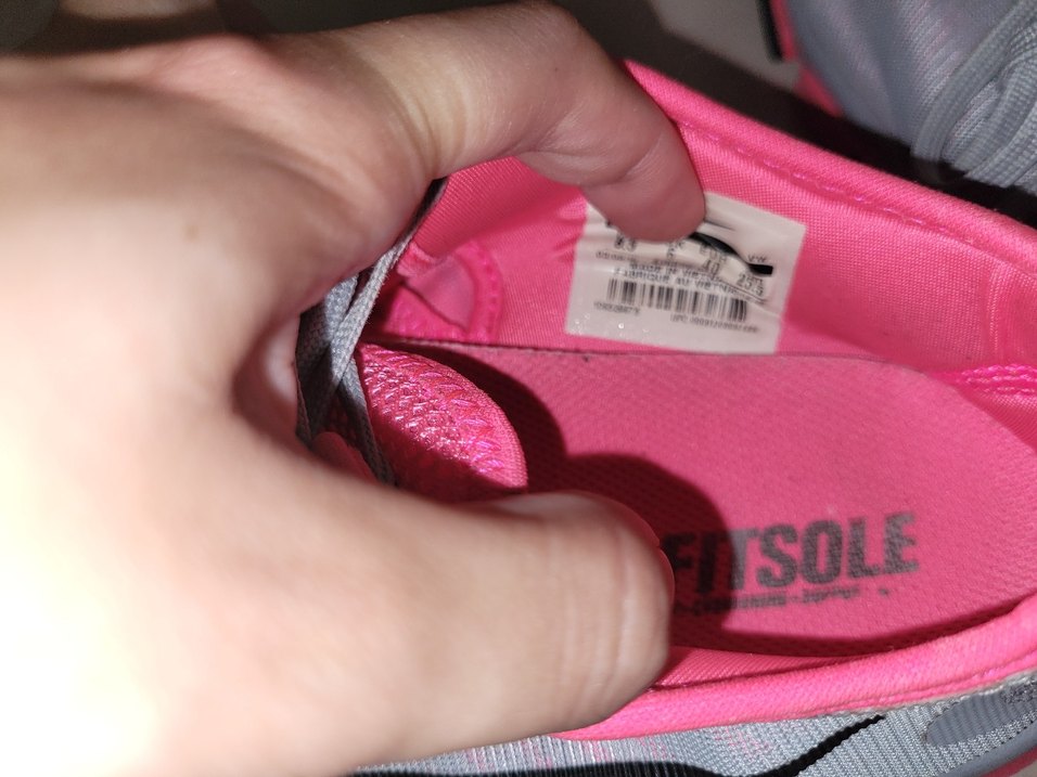 Nike Pembe Gri Elastik Spor Ayakkabı orjinal - Görsel 2