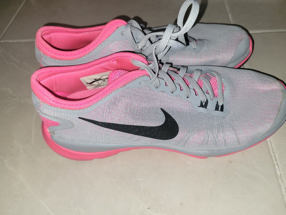 Nike Pembe Gri Elastik Spor Ayakkabı orjinal - Görsel 4
