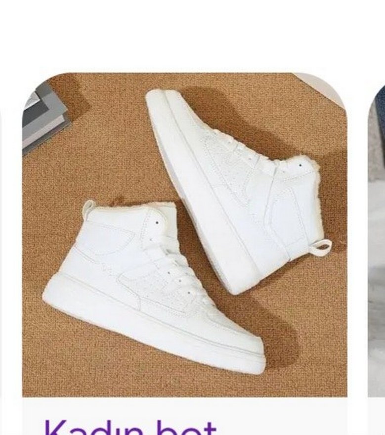 Beyaz Dolgu Topuklu Bağcıklı Kadın Spor Ayakkabı - Görsel 2