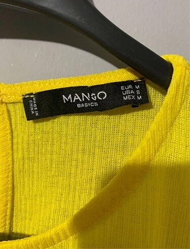 m Beden sarı Renk Mango Sarı Kolsuz Askılı Bluz