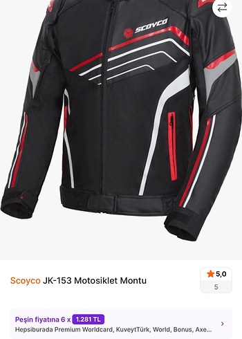 ScoYco JK-153 Siyah Motosiklet Montu erkek