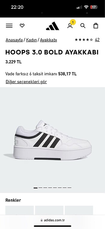 Adidas kadın beyaz spor ayakkabı