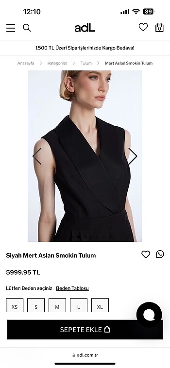 Adil Işık Adl siyah Tulum