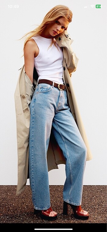 Zara kemerli jean