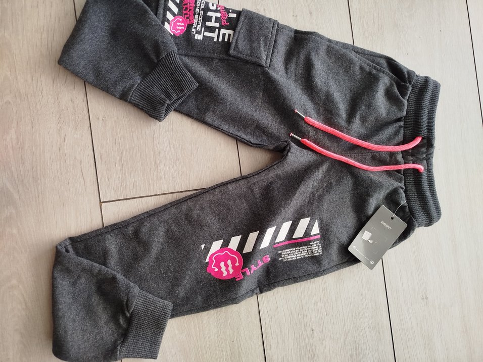 Gri Baskılı eşofman altı - Görsel 2