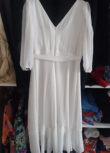 Abiye Beyaz abiye elbise