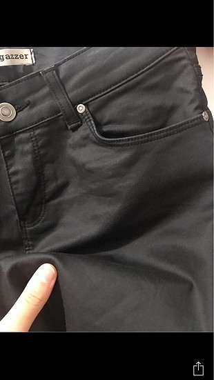 40 Beden Deri görünümlü pantolon