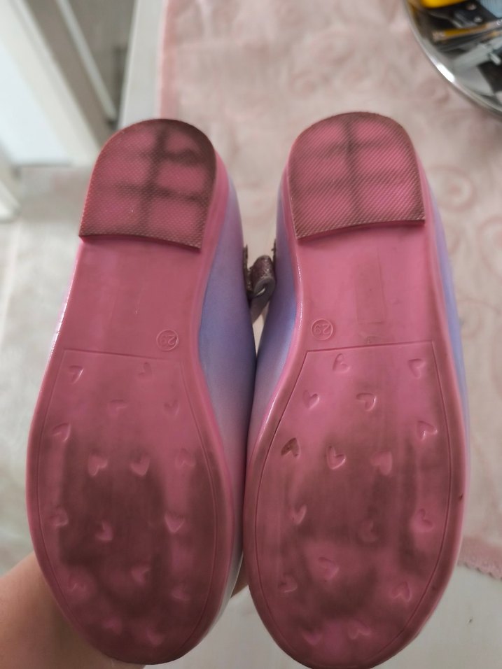 Kız Çocuk Pembe Baskılı Tokalı Babet - Görsel 2