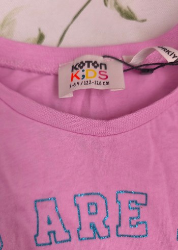 Kelebek Baskılı Düğmeli Pembe Uzun Kollu çocuk Tişört - Görsel 2