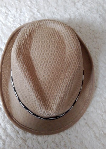 Bej erkek çocuk  Fötr Şapka Siyah Bantlı - Görsel 3