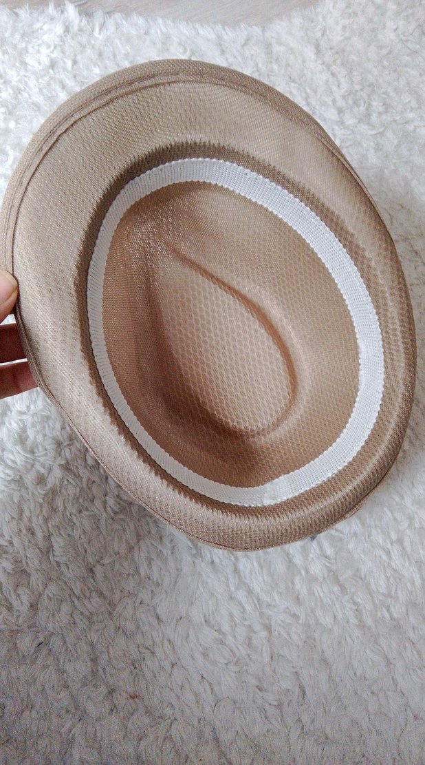 Bej erkek çocuk  Fötr Şapka Siyah Bantlı - Görsel 4