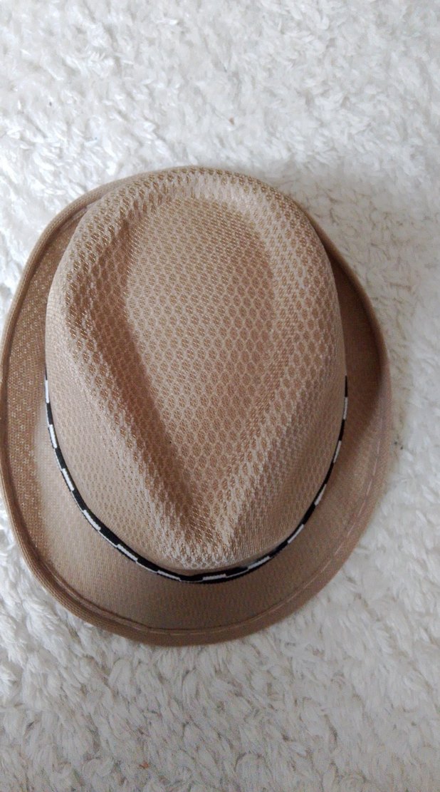 Bej erkek çocuk  Fötr Şapka Siyah Bantlı - Görsel 3