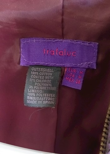 Mor Kadın Deri Biker Ceket zara - Görsel 3