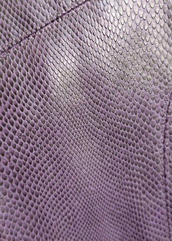 Mor Kadın Deri Biker Ceket zara - Görsel 6