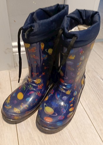 Renkli Desenli Erkek Çocuk Lastik Çizme yağmur cizmesi - Görsel 2