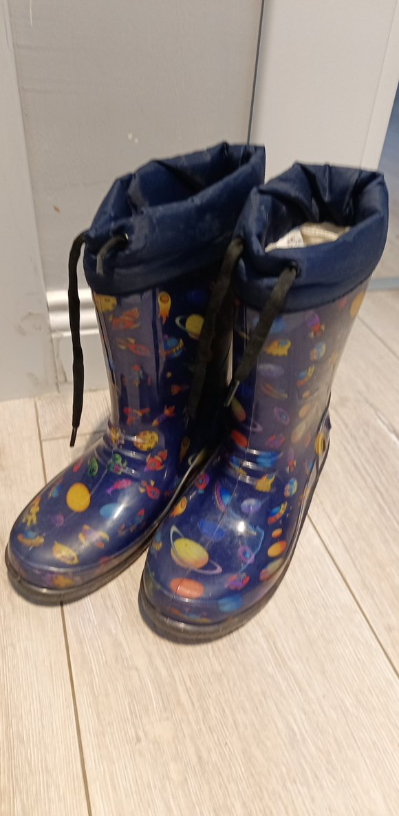 Renkli Desenli Erkek Çocuk Lastik Çizme yağmur cizmesi - Görsel 2