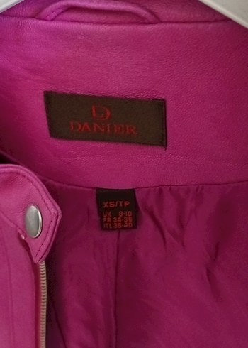 Danier Pembe Kadın deri  Fermuarlı Ceket - Görsel 3