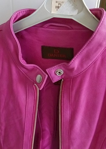 Danier Pembe Kadın deri  Fermuarlı Ceket - Görsel 2