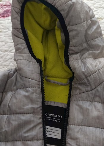 Gri Kapüşonlu erkek çocuk  Mont - Görsel 4