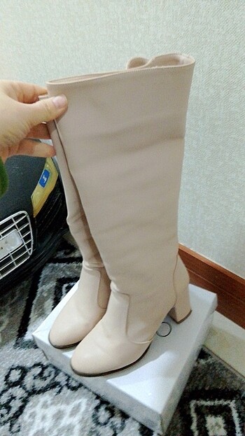 Kadın bej cizme - Görsel 2