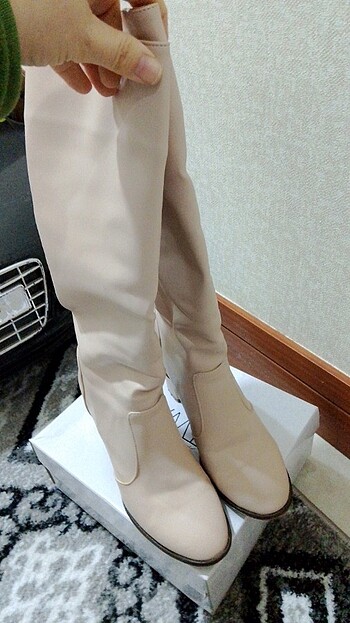 Kadın bej cizme - Görsel 3