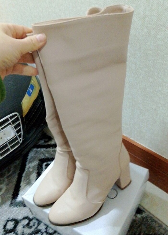 Kadın bej cizme - Görsel 2