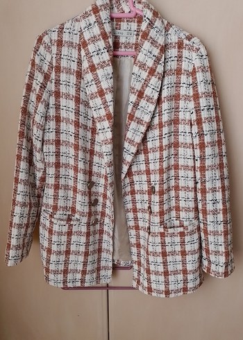 Düğmeli, Regular Fit Kadın Blazer Ceket - Görsel 13