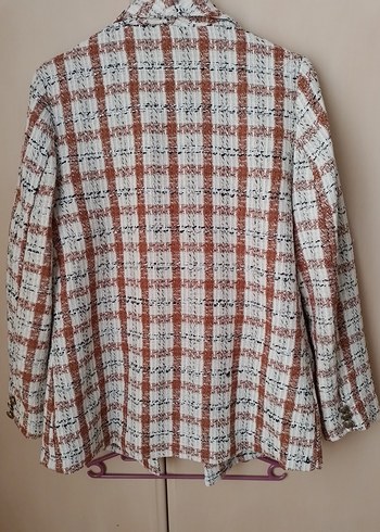 Düğmeli, Regular Fit Kadın Blazer Ceket - Görsel 7