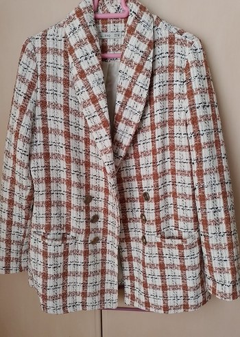 m Beden Düğmeli, Regular Fit Kadın Blazer Ceket