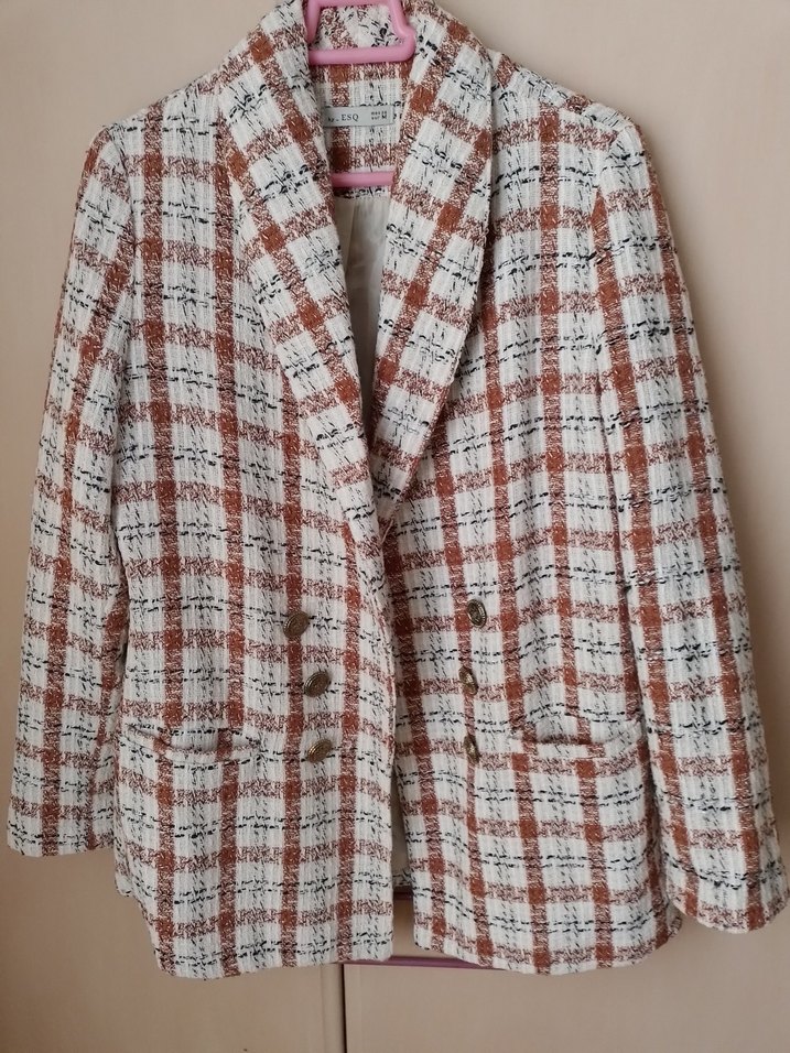 Düğmeli, Regular Fit Kadın Blazer Ceket - Görsel 4