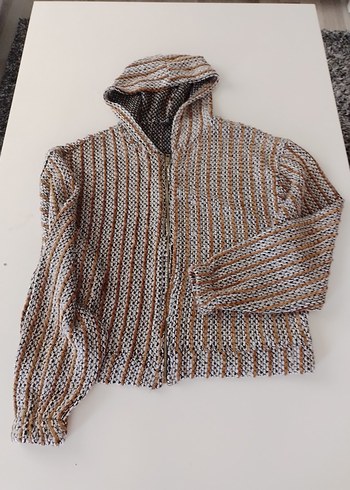 Kapüşonlu Örgü Bohem iki takim - Görsel 12