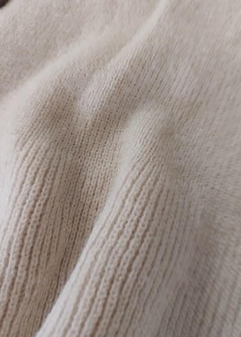 Düğmeli Bej Triko panco - Görsel 6