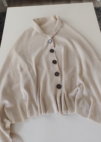 Düğmeli Bej Triko panco - Görsel 14