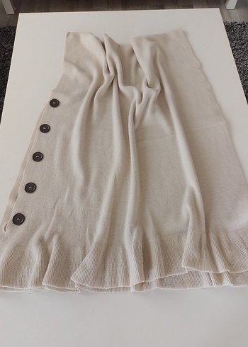 Düğmeli Bej Triko panco - Görsel 11