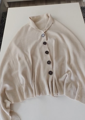 Düğmeli Bej Triko panco - Görsel 13