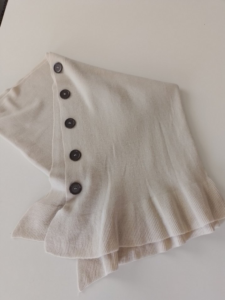 Düğmeli Bej  Triko panco - Görsel 4